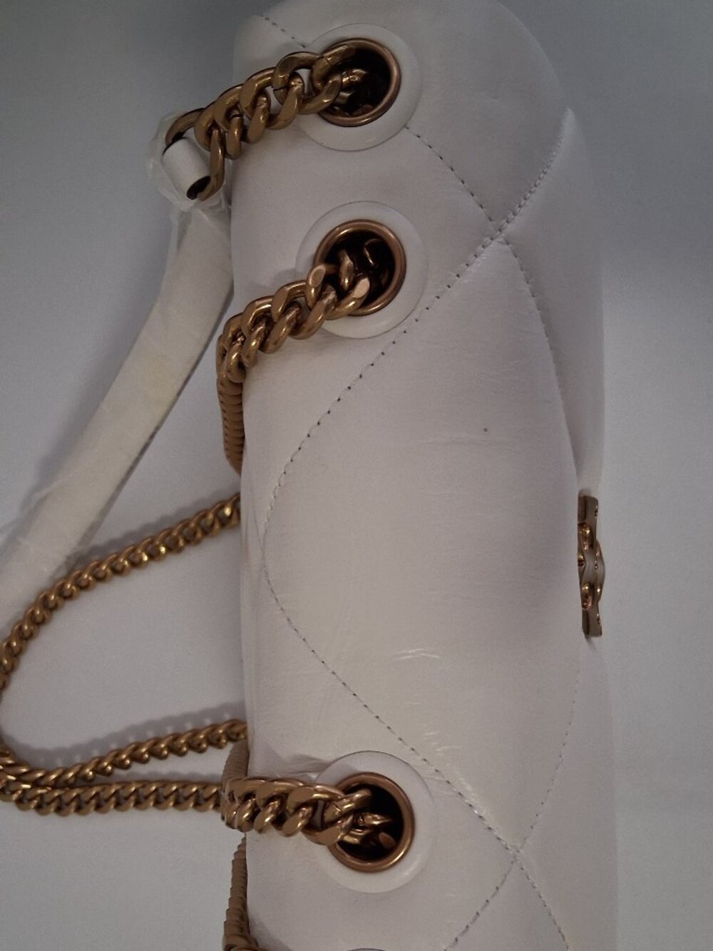 Tory Burch Kira Diamond Quilt Small Convertible Shoulder Bag in Blanc, - Picture 3 of 13